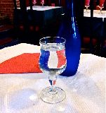 The french flag in a glass